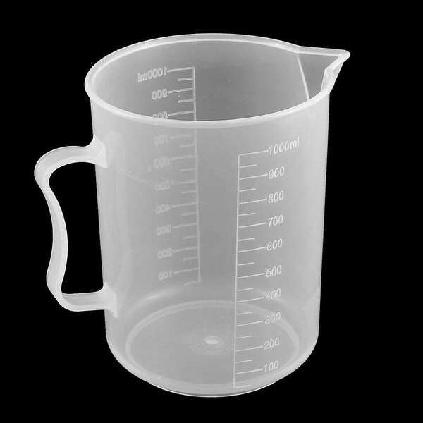 1000mL Kitchen Plastic Sauce Water Volume Engrave Measuring Cup - Clear