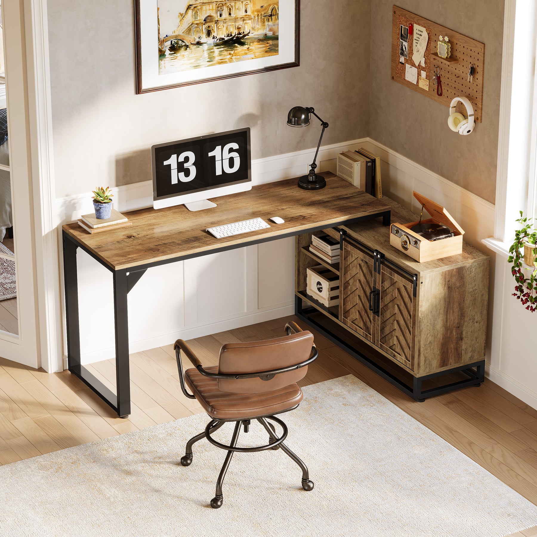 L-Shaped Executive Desk, 53