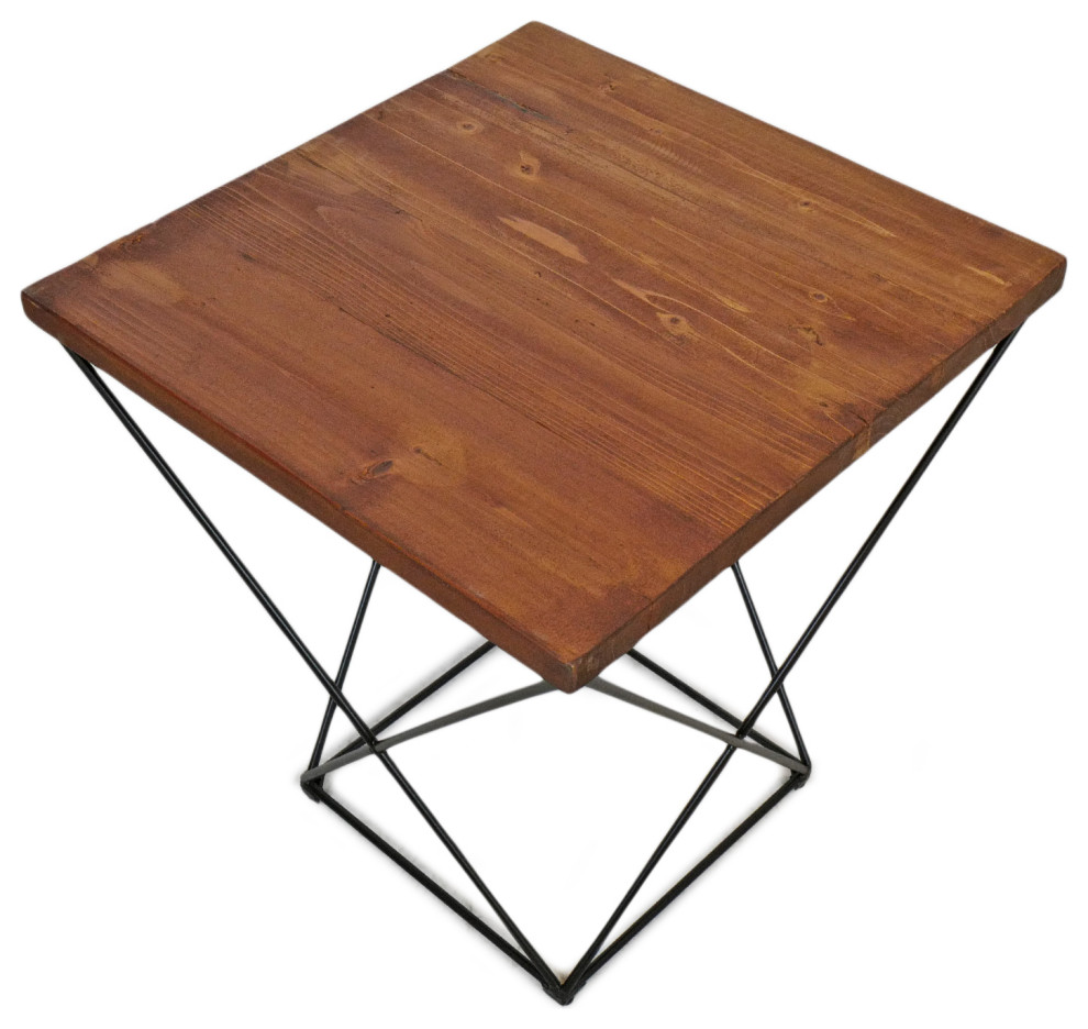 Square X Iron Side Table   Industrial   Side Tables And End Tables   by Design Mix Furniture  Houzz