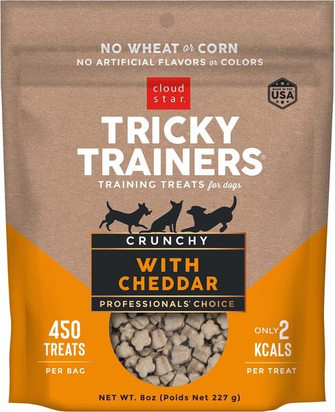 Cloud Star Crunchy Tricky Trainers Cheddar Flavor Dog Treats