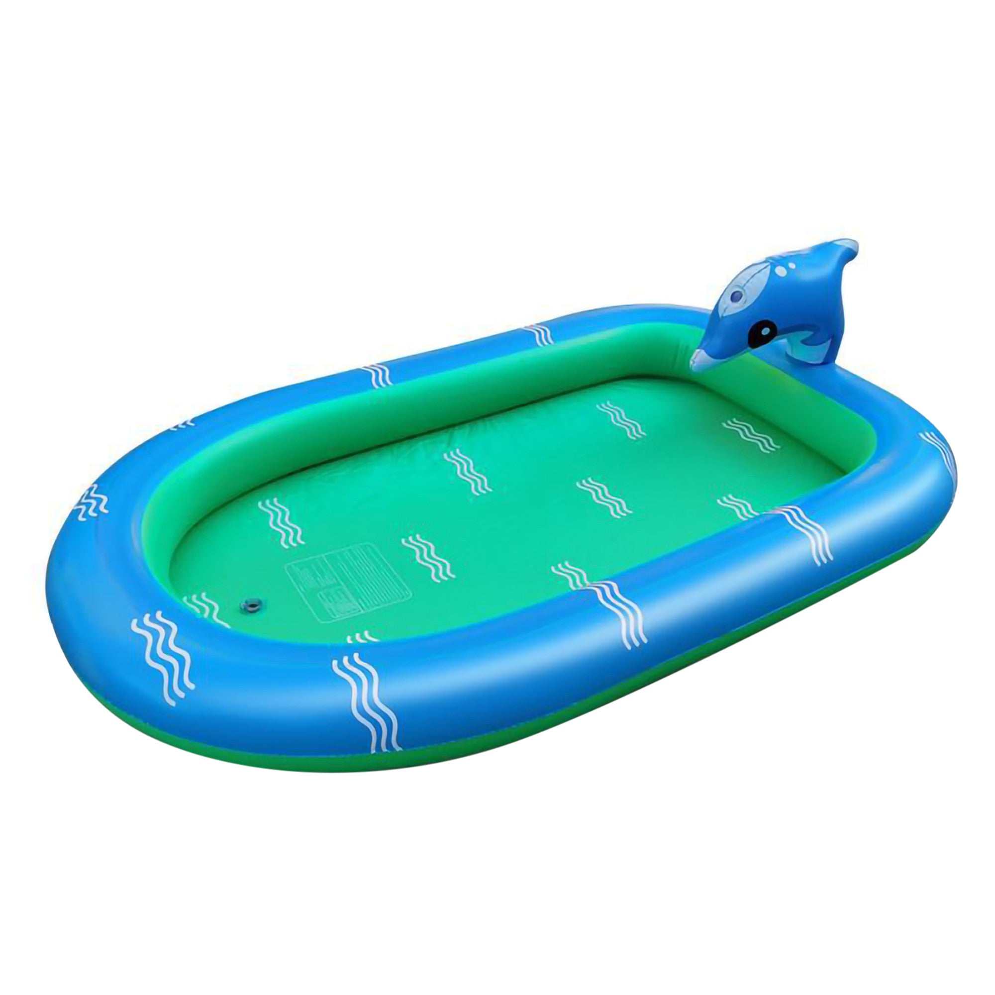 Owl's-Yard Inflatable Dolphin Swimming Pool， Kiddie Pools Wading Pools Inflatable Water Toys Water Pool Pad