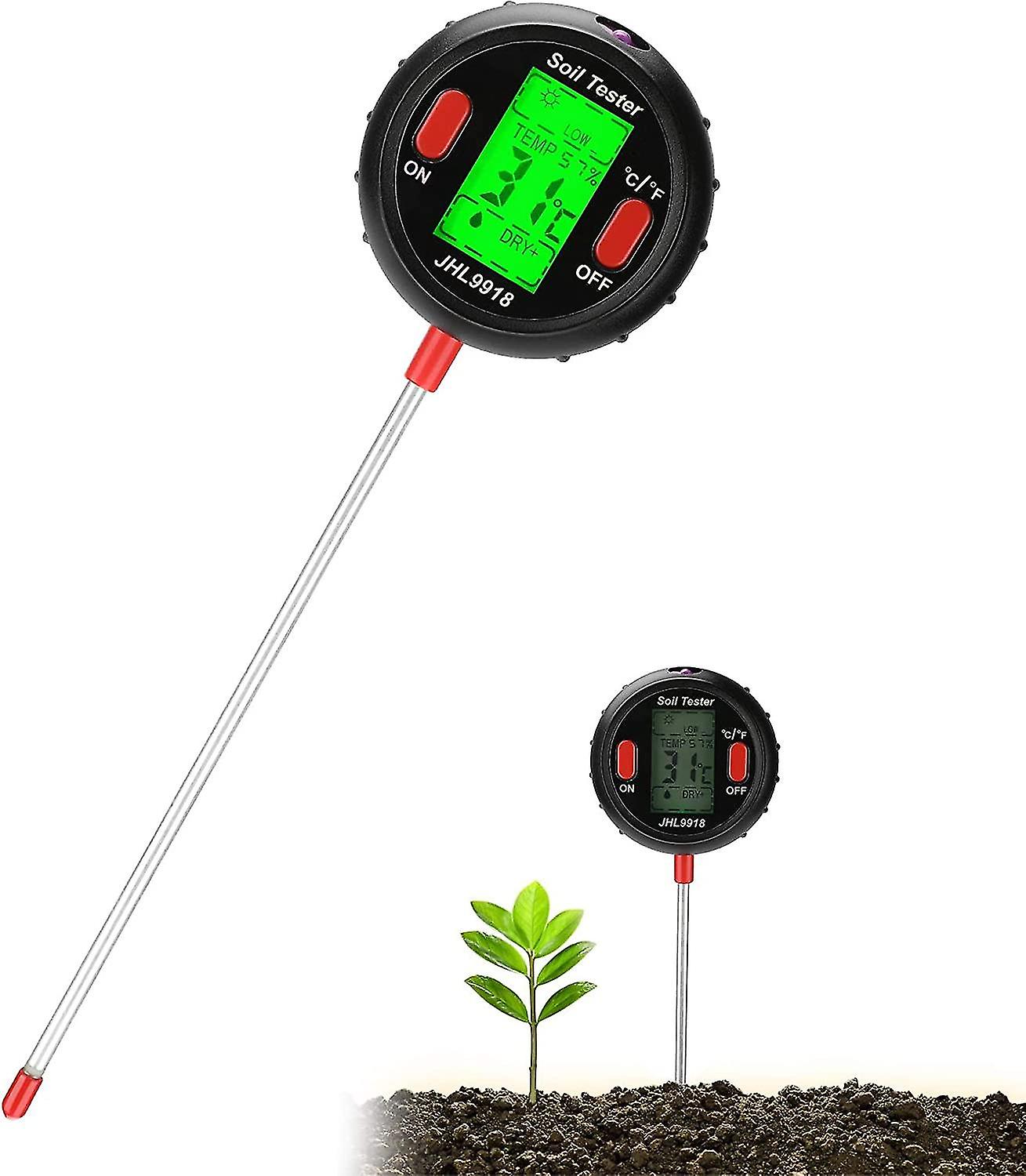 5 In 1 Digital Soil Tester   Ph， Meter， Sunlight， Temperature， Ambient Humidity Measurement For Lawn Care(nior