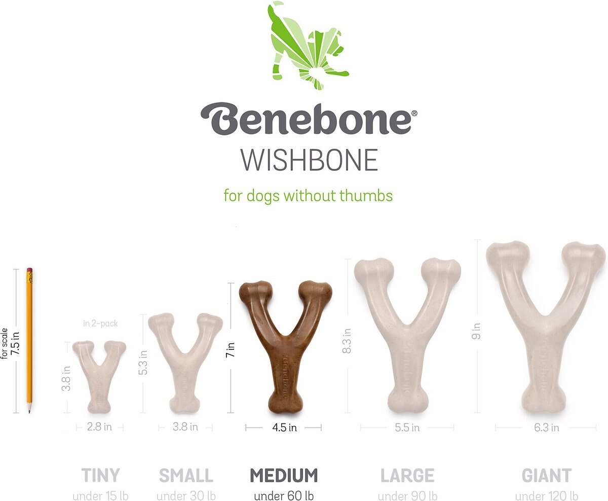 Benebone Rotisserie Chicken Flavor Wishbone Tough Dog Chew Toy