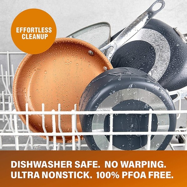 20 Piece Pots and Pans Set， Nonstick Ceramic Coating Cookware and Bakeware Set