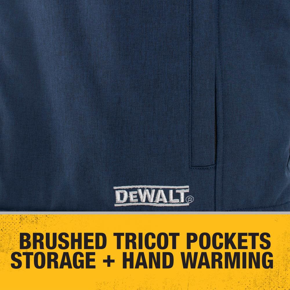 DEWALT Mens Heated Kit Soft Shell Vest with Sherpa Lining Navy XL DCHV089D1-XL from DEWALT