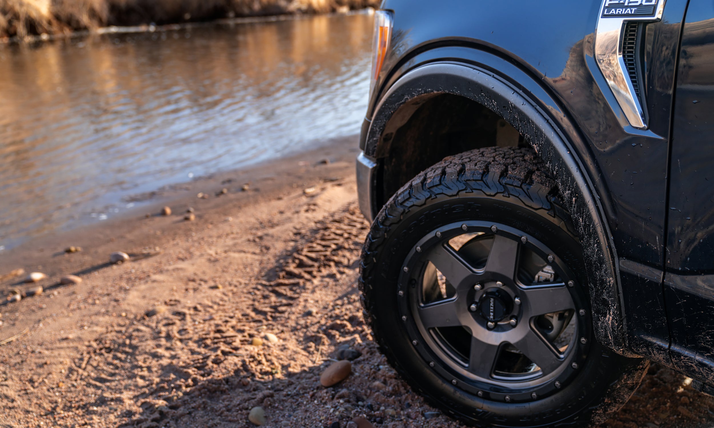 Bushwacker 20103-02 Black OE-Style Smooth Finish Front Fender Flares for 2011-2016 Ford F-250 and F-350 Super Duty