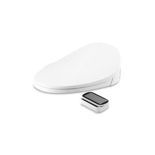 KOHLER C3 230 Electric Bidet Seat for Elongated Toilets in White with Touchscreen Remote Control K-4108-0