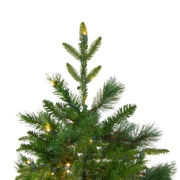 9' Full Mixed Rosemary Emerald Angel Pine Artificial Tree Clear LED