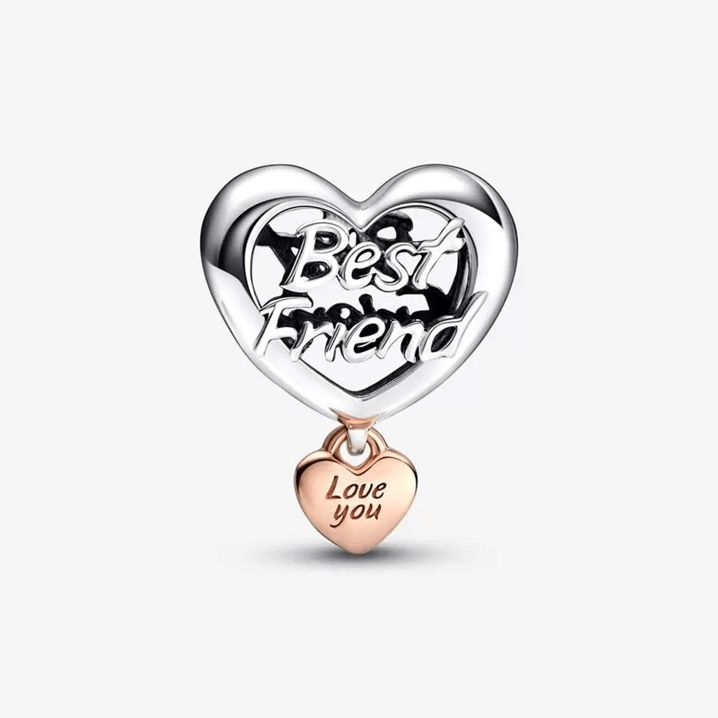 PANDORA  Love You Best Friend Heart Charm