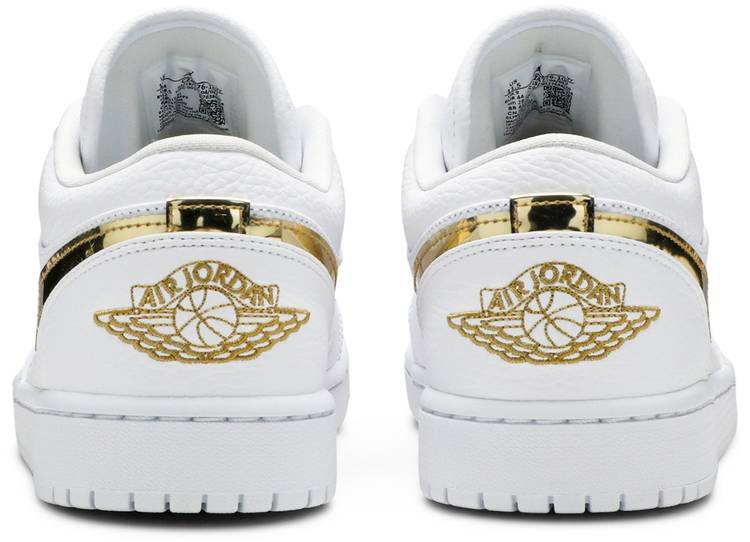 Wmns Air Jordan 1 Retro Low 'White Metallic Gold' CZ4776-100