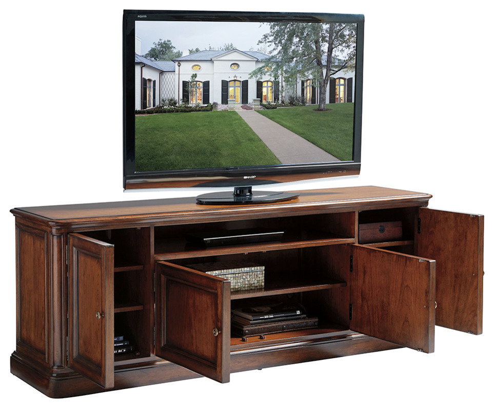 Waycroft Media Console   Traditional   Entertainment Centers And Tv Stands   by HedgeApple  Houzz