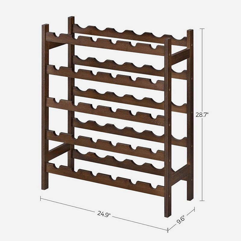 Walnut 5-Tier Wine Rack