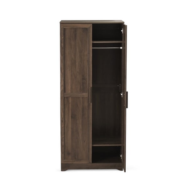 Danbury 3 Piece Wardrobe and 2 Drawer Nightstand Bedroom Set by Christopher Knight Home - - 37827528