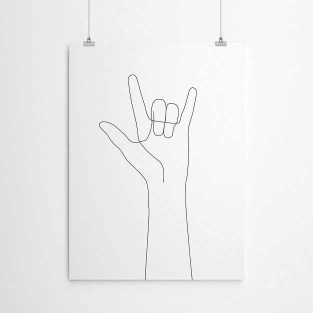 Americanflat Minimalist Love Hand Gesture By Explicit Design Poster Art Print