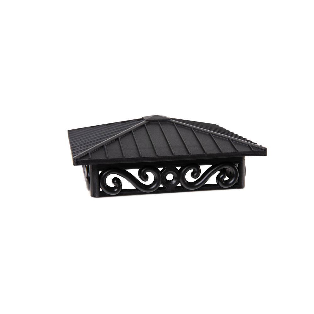 FENCE  DECK RITE Unique design post caps fits standard 4x 4 posts. Reinforced black polypropylene. 30 pcs FDR-POCA-30