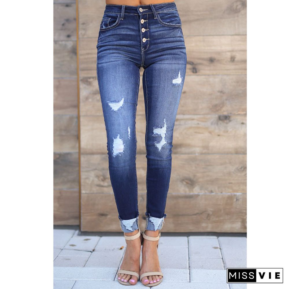 Casual Ripped Jeans