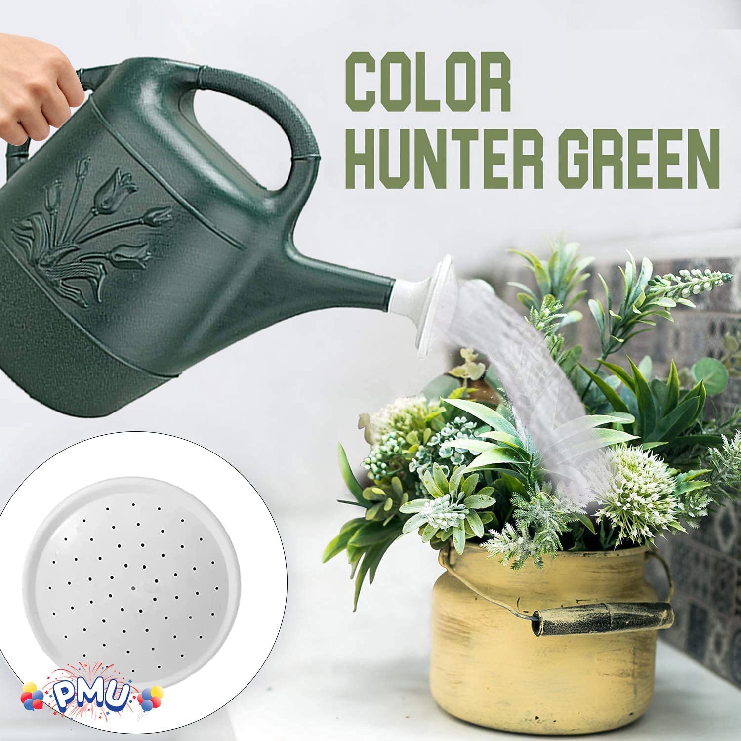 PMU 2 Gallon Watering Can - Hunter Green Pkg/1