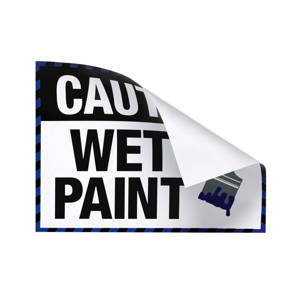 Everbilt 9 in. x 12 in. Plastic Wet Paint Sign 31755