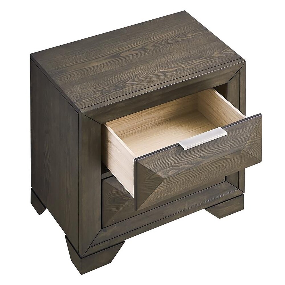 Franklin Brown 2 Drawer 16.5 in. W Nightstand