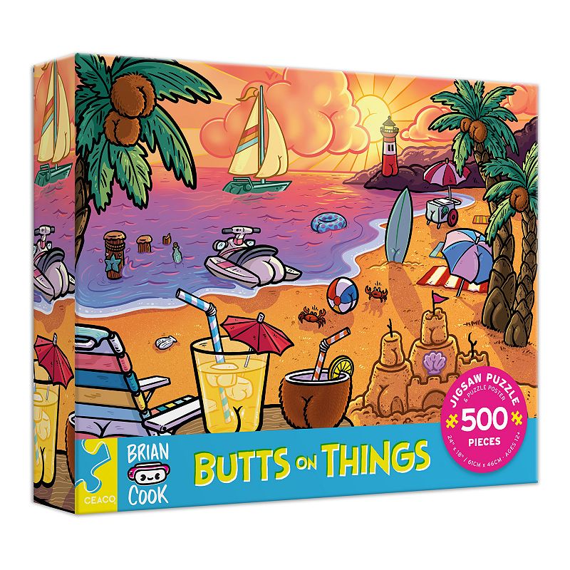 Ceaco Butts On Things Suns Out 500-Piece Jigsaw Puzzle