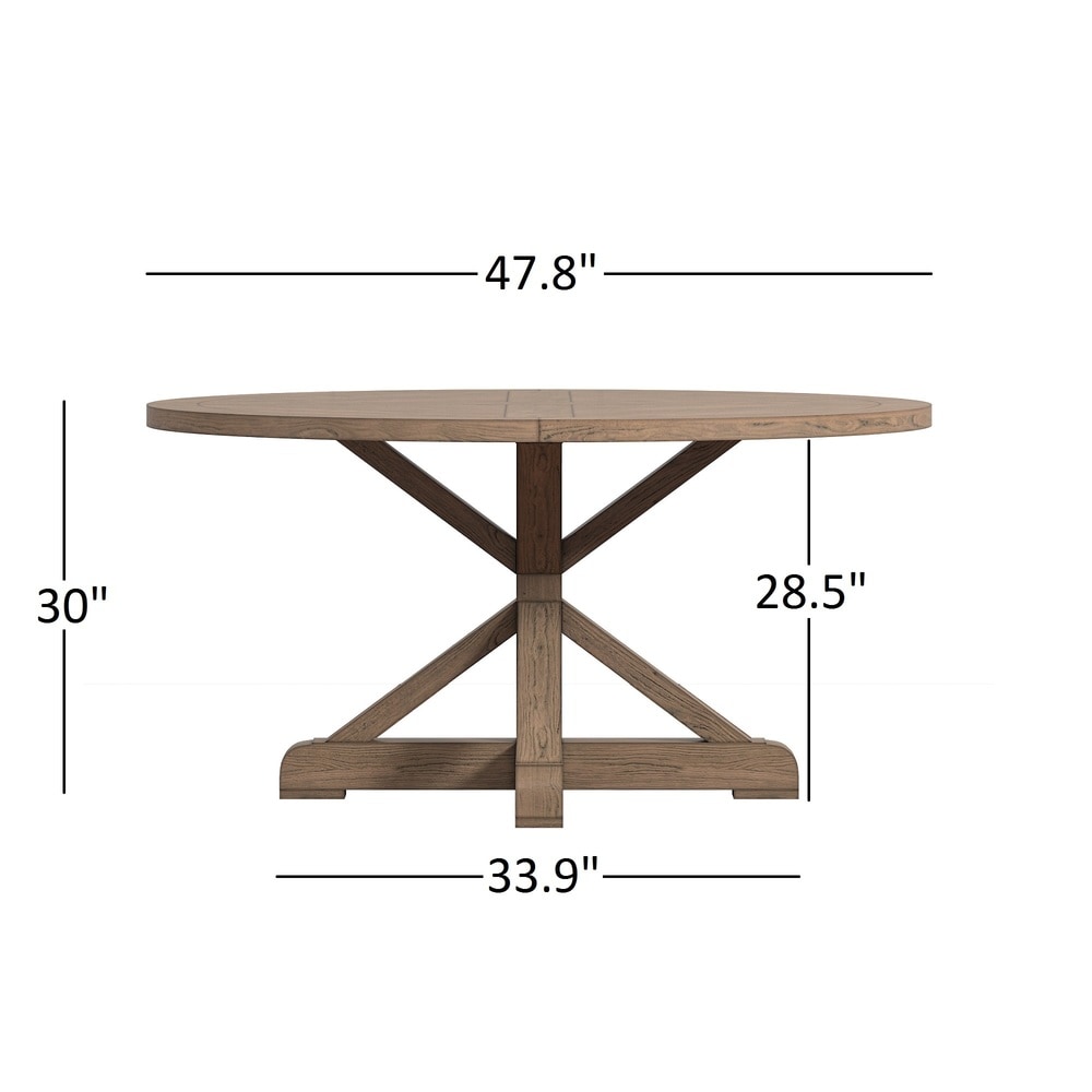 Benchwright X base 48 in. Round Dining Set by iNSPIRE Q Artisan