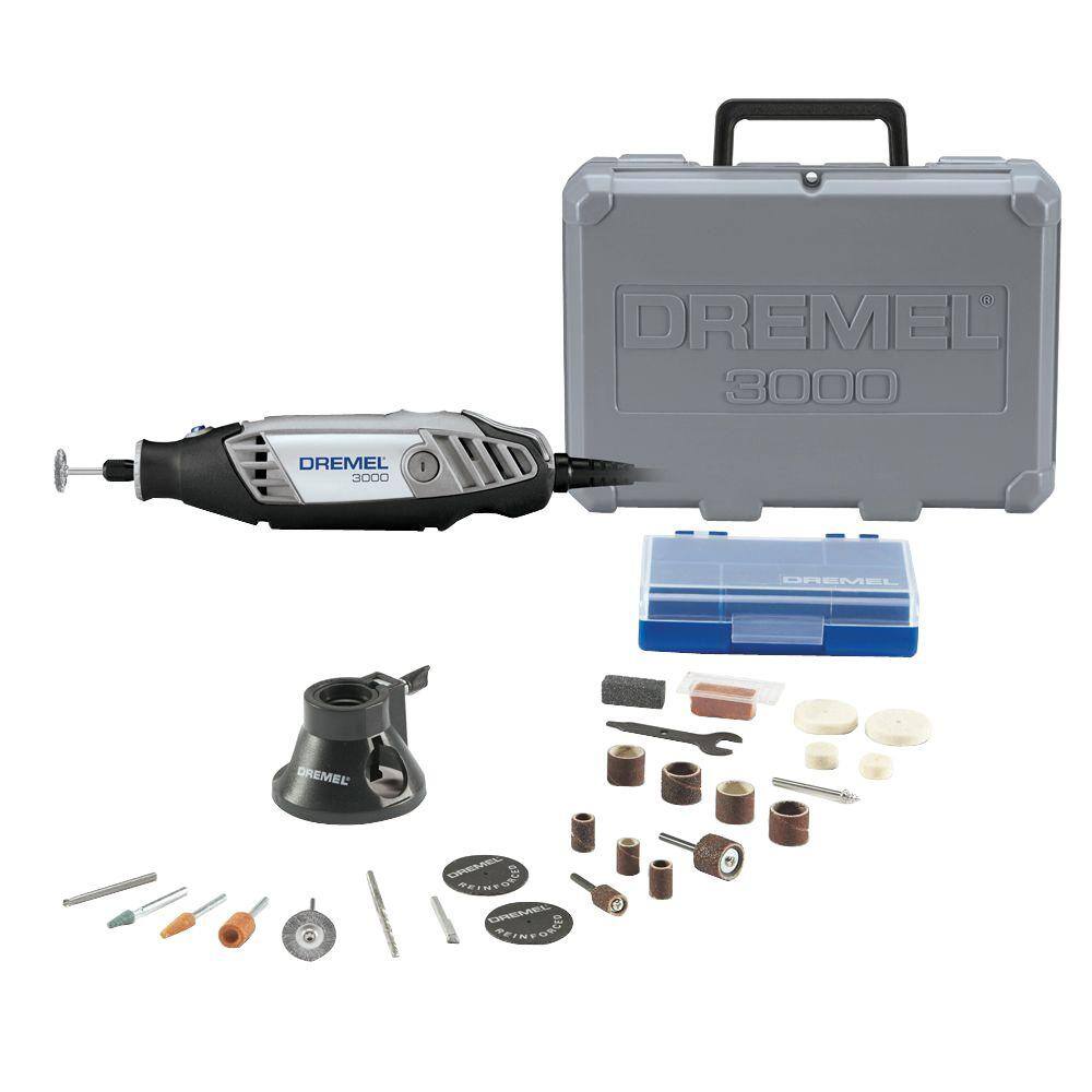 Dremel 3000 Series 1.2 Amp Variable Speed Corded Rotary Tool Kit + Rotary Keyless Multi-Chuck for 132