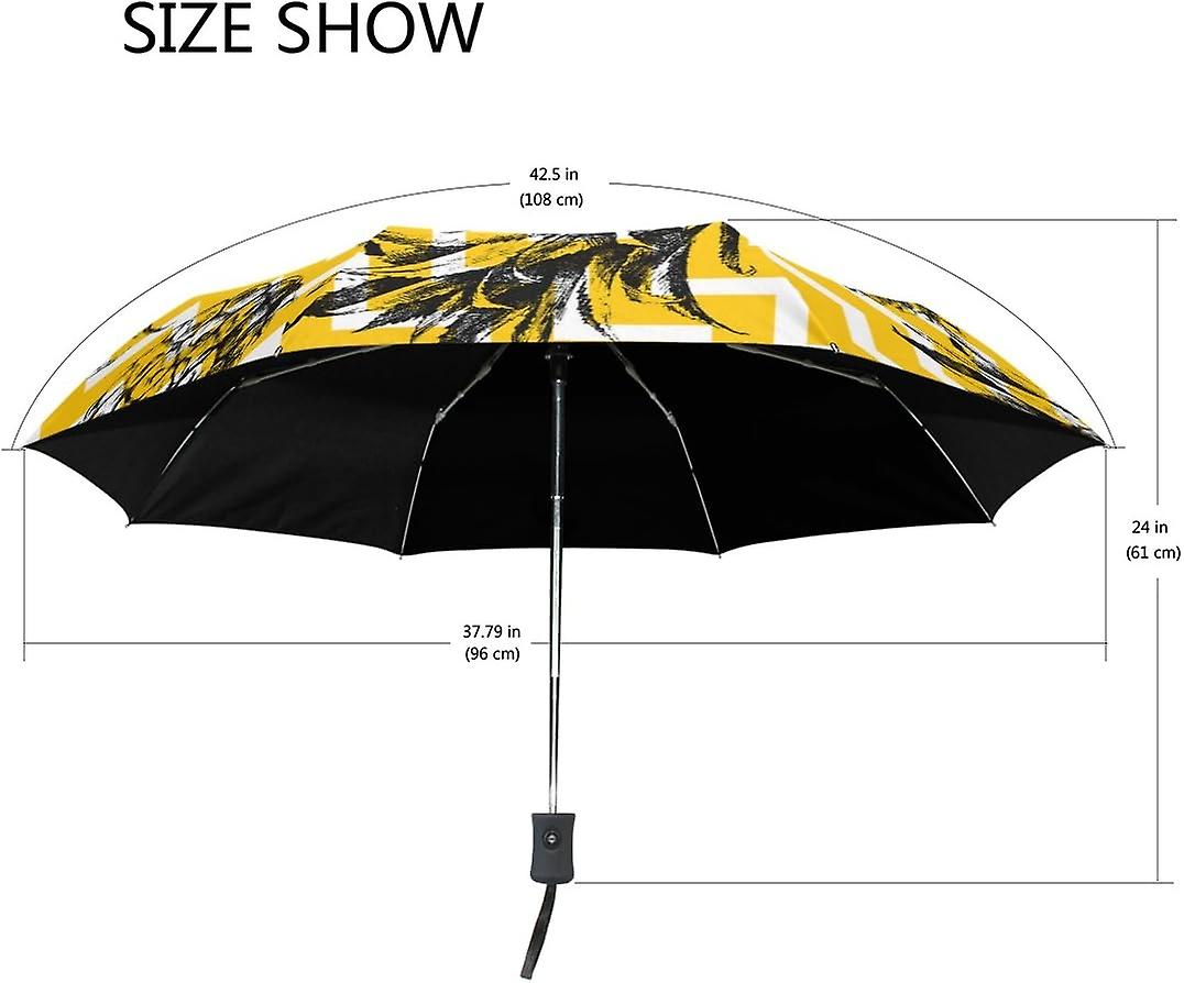 Foldable Street View Of Paris Anti Uv Umbrella Parasol Auto Open/close