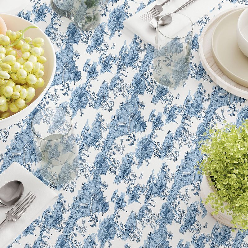 Square Tablecloth， 100% Cotton， 52x52， Floral 187