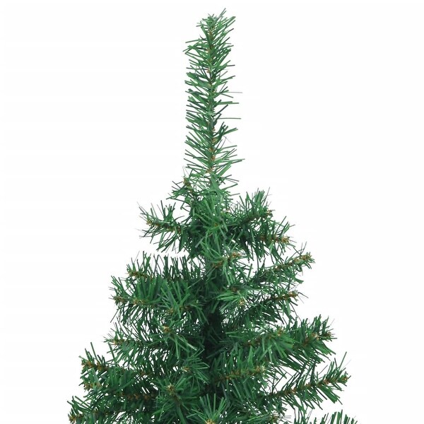 vidaXL Corner Artificial Christmas Tree Green 4 ft PVC