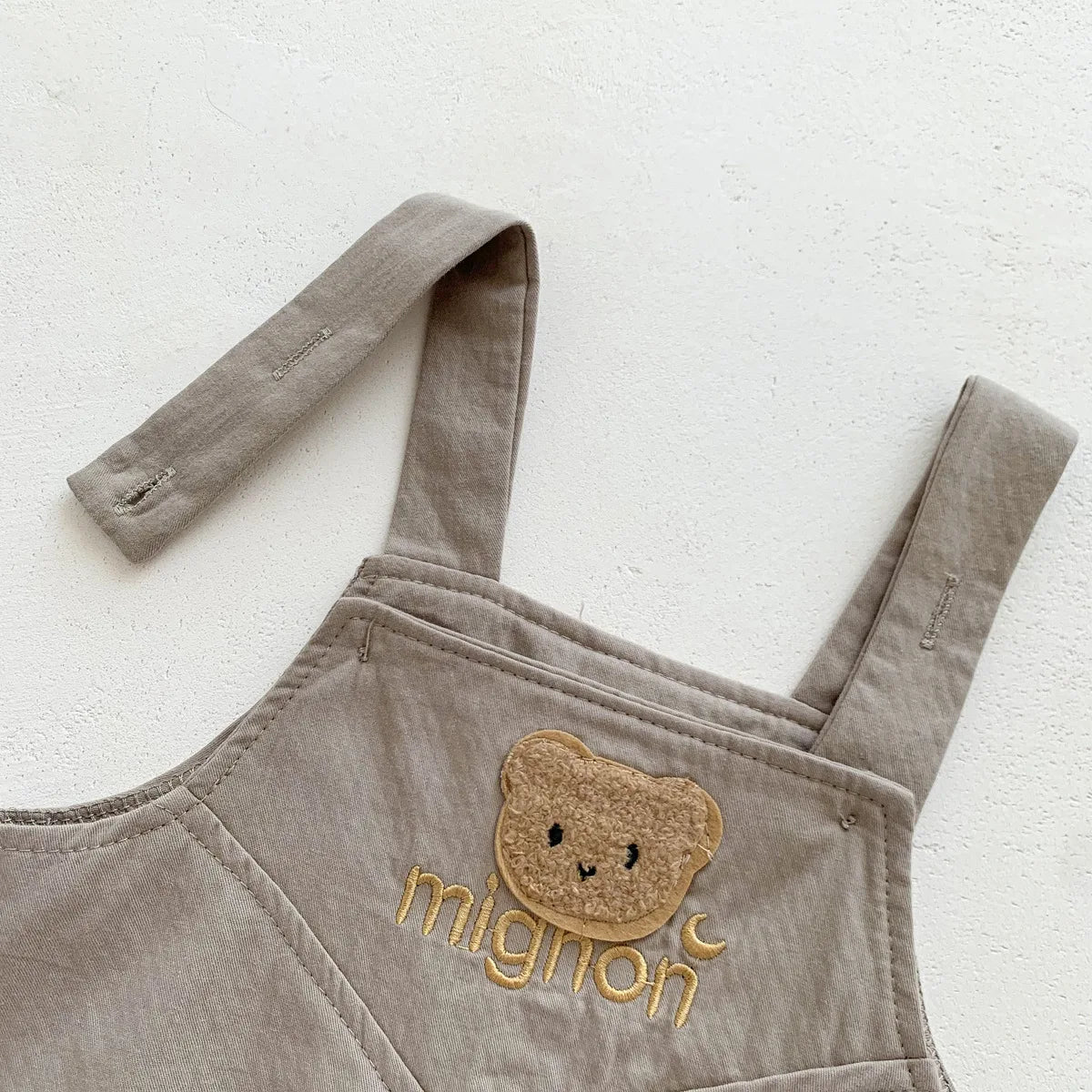 2023 New In Summer Newborn Baby Girls Boys Short Sleeve Solid Color Top T-shirts +cartoon Bear Bodysuits Kid Infant Clothing Set