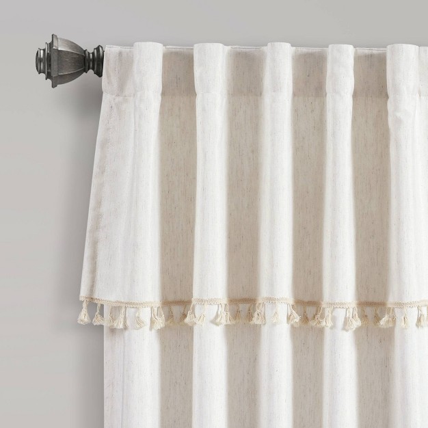 Set Of 2 Ivy Tassel Light Filtering Window Curtain Panels Lush D cor