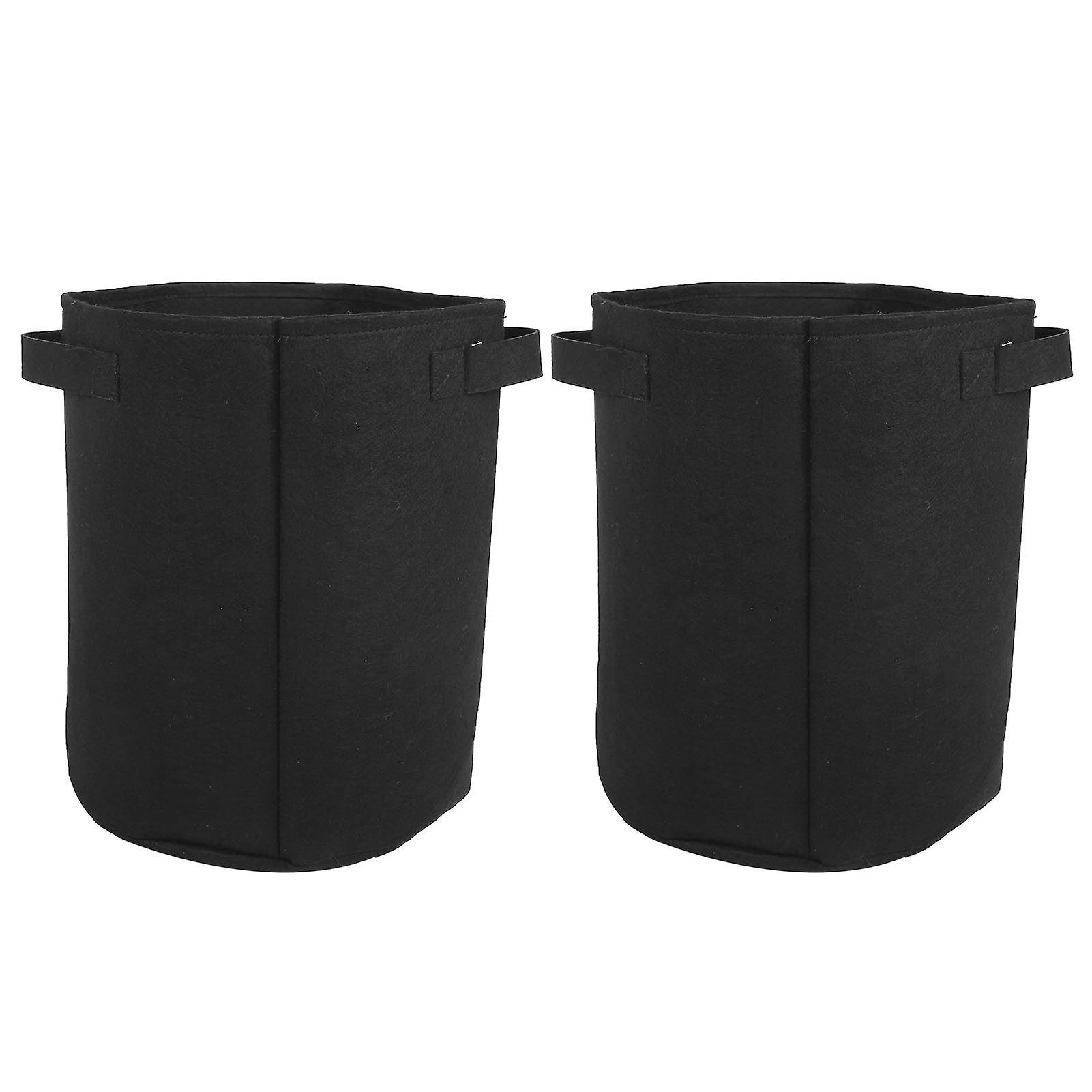 2pcs Plant Flower Grow Bags Home Garden Tools For Fruit Vegetable Gardening Growing Potsblack