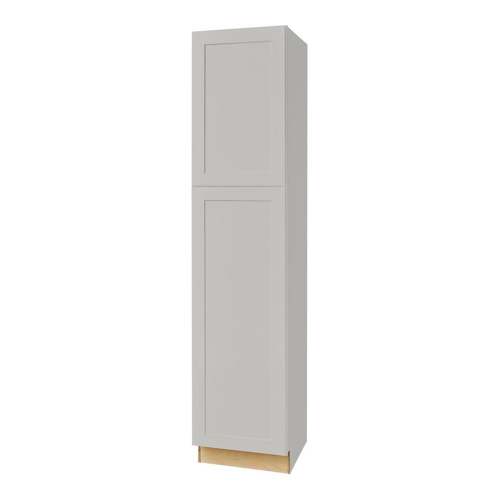 Hampton Bay Avondale Shaker Dove Gray Ready to Assemble Plywood 84 in Pantry Cabinet (18 in W x 84 in H x 24 in D) P188424-G