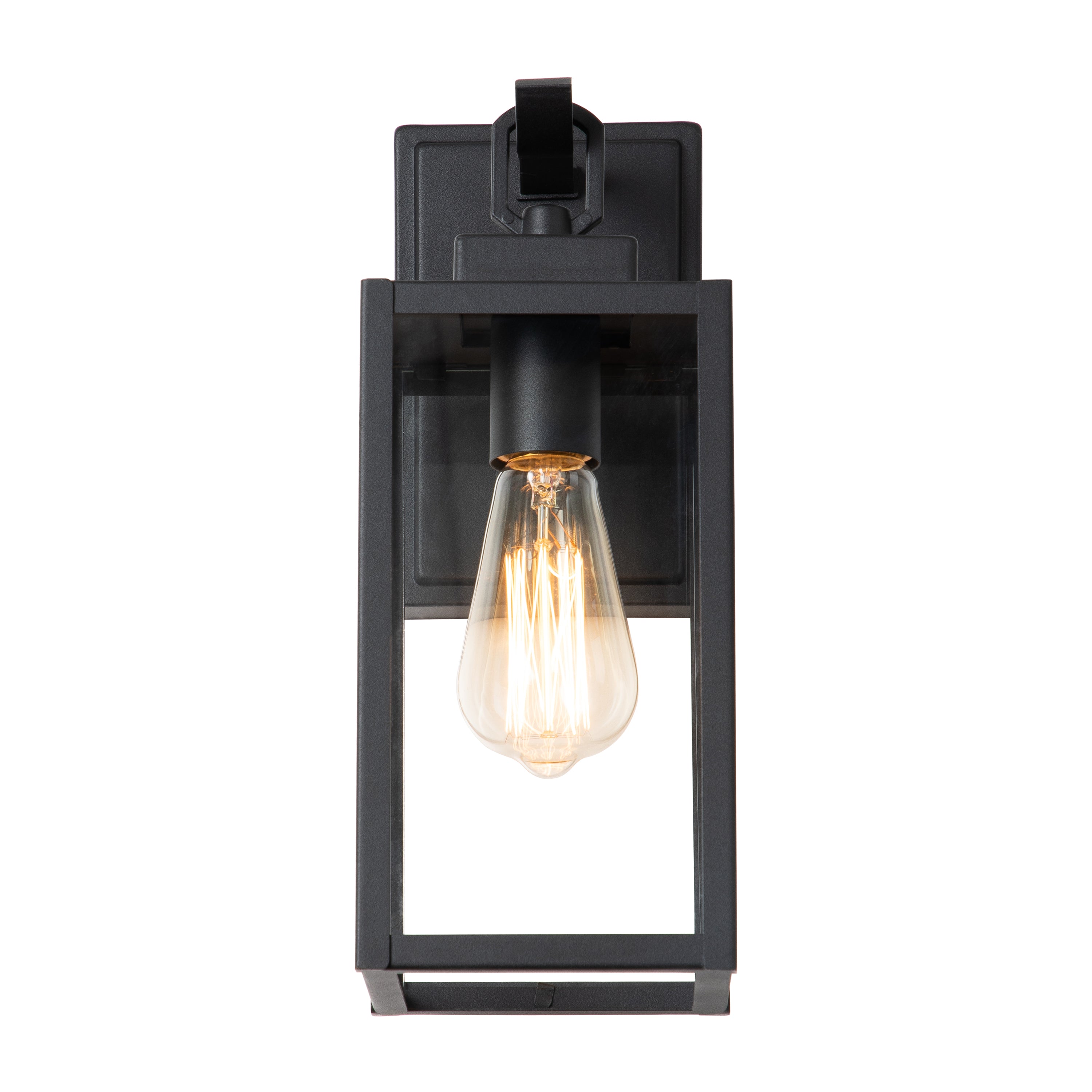 C Cattleya 1-Light Dusk to Dawn Outdoor Wall Lantern, Matte Black Finish for Wet Location, Patio, Garden, Porch