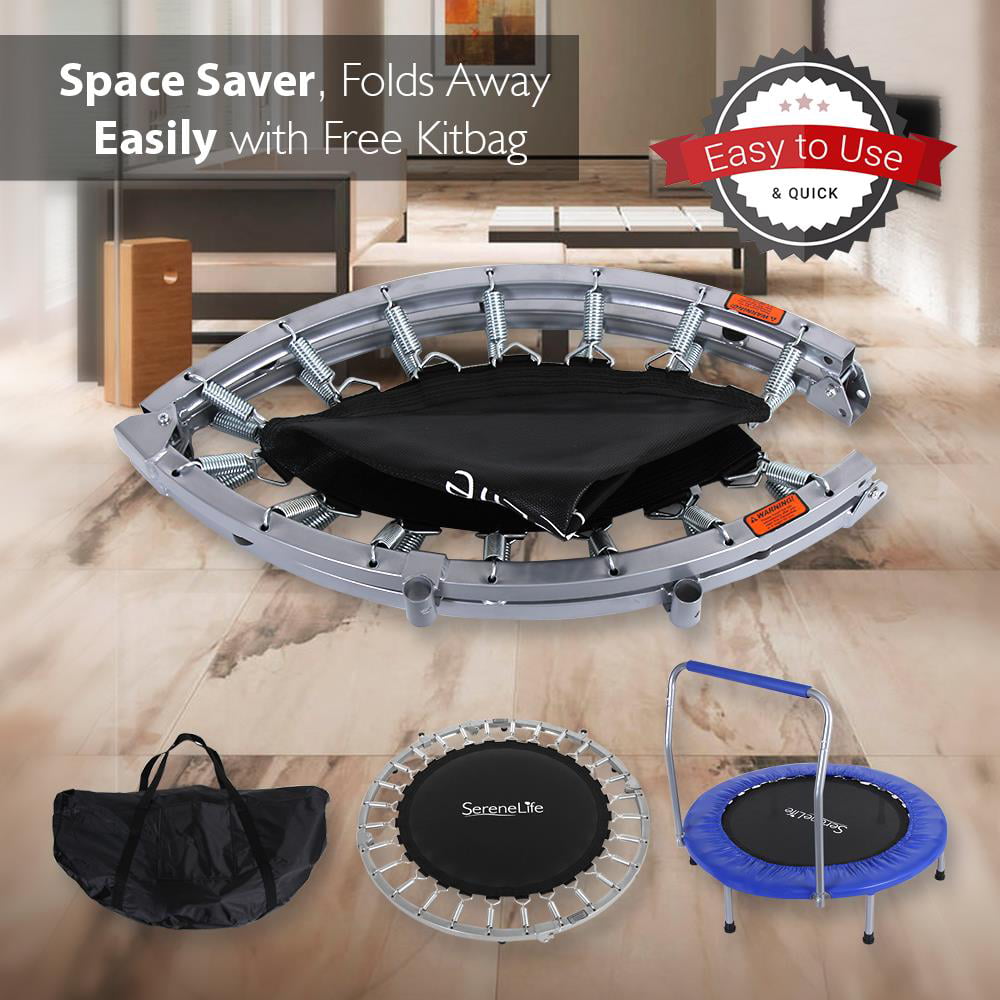 SereneLife SLSPT365 - Jumping Fun Sports Trampoline， Kids Size