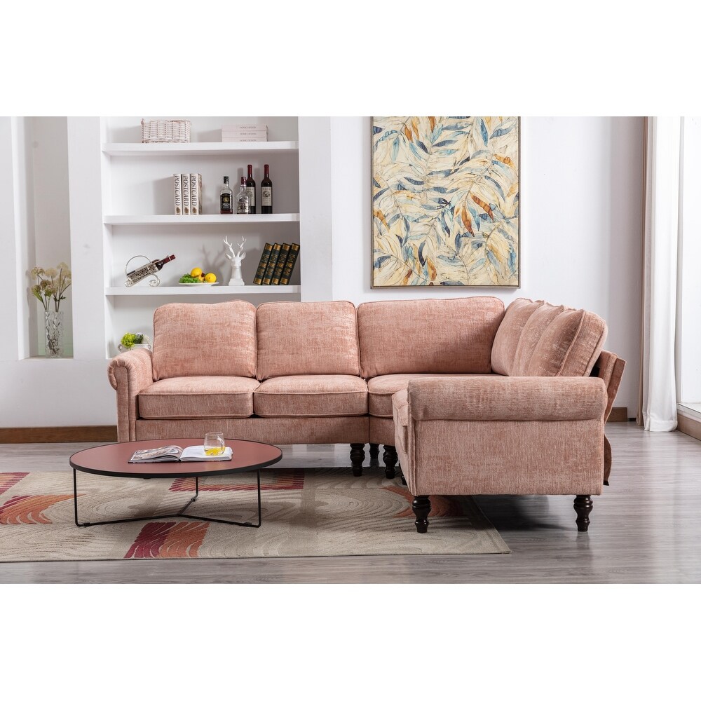 Chenille Fabric Sectional Sofa Living Room Sofa