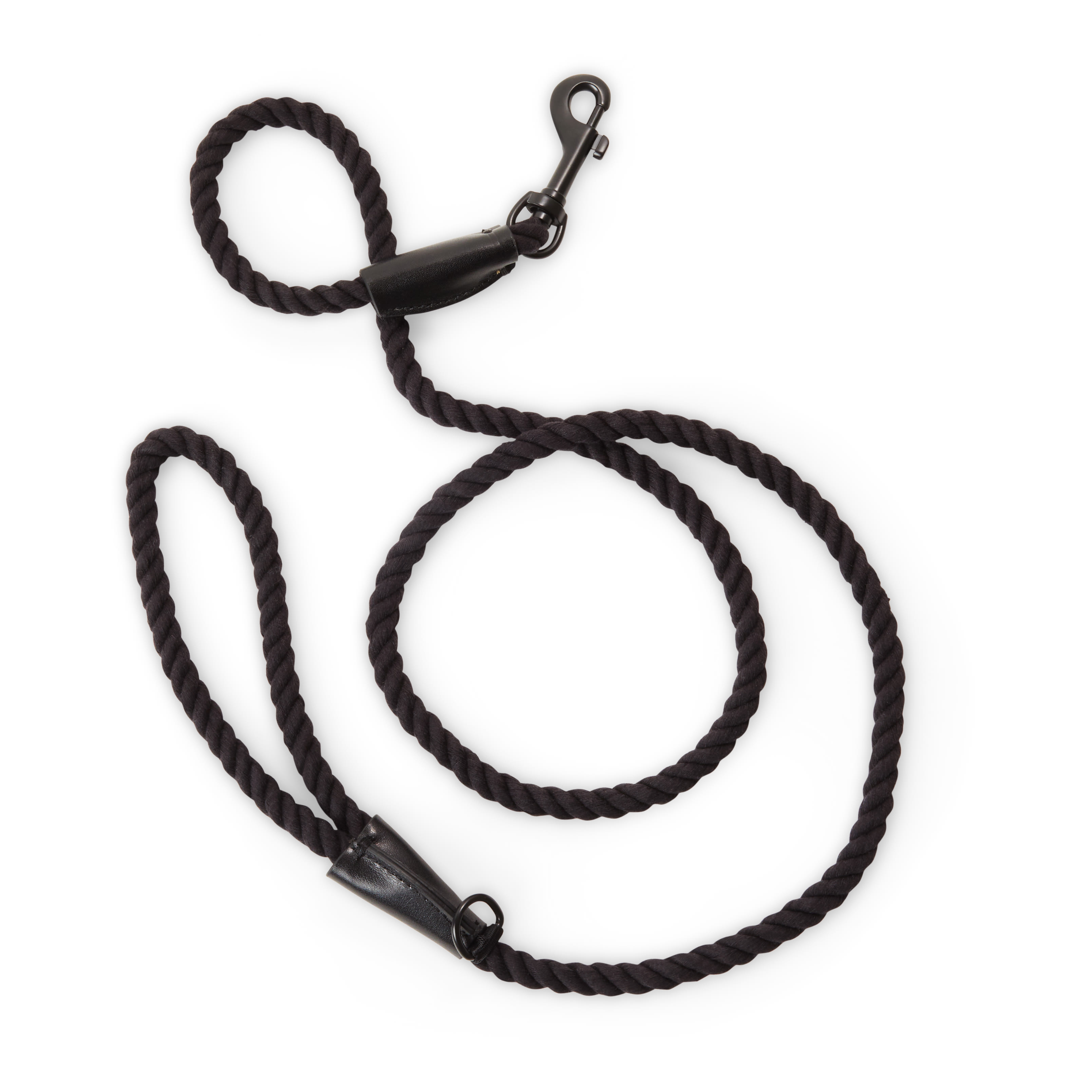 YOULY Black Rope Dog Leash， 5 ft.