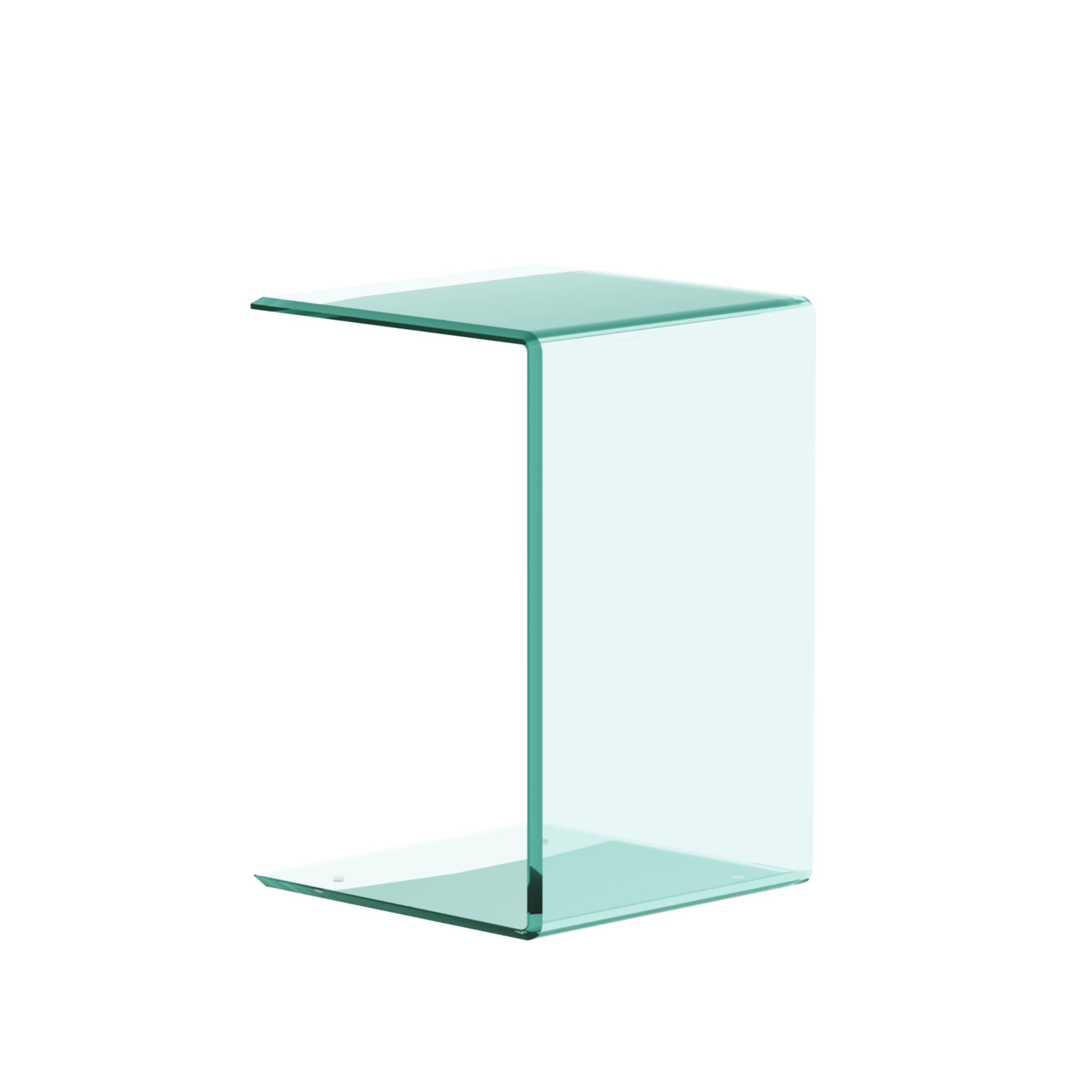 Whole Tempered Glass Coffee Table， Clear End Table Transparent Side Table for Room