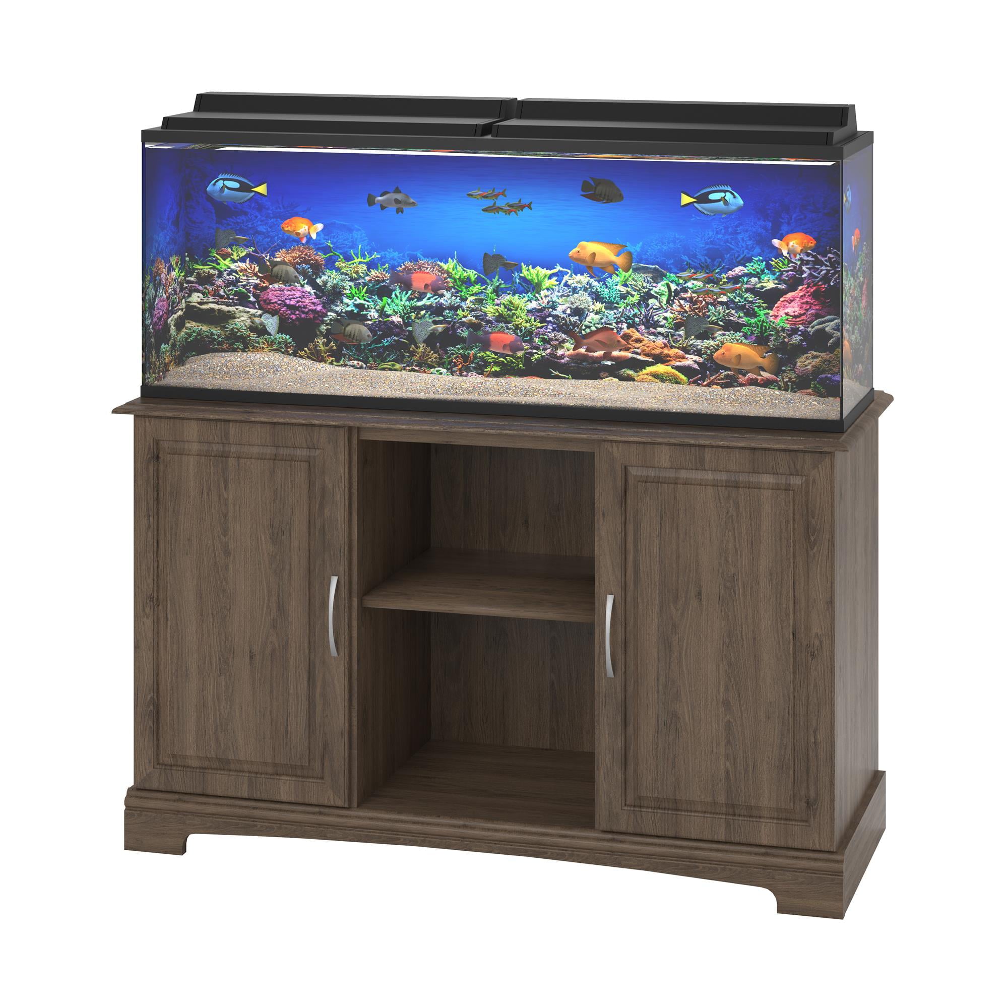 Ameriwood Home Alta Vista 50 - 75 Gallon Aquarium Stand， Rustic Oak