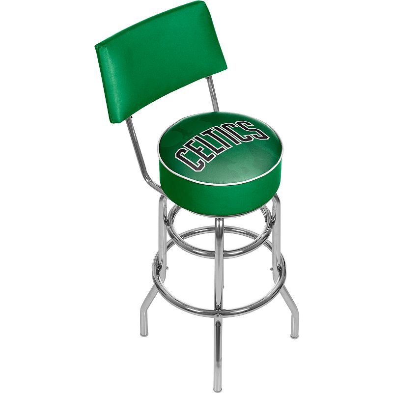 Boston Celtics Padded Swivel Bar Stool with Back