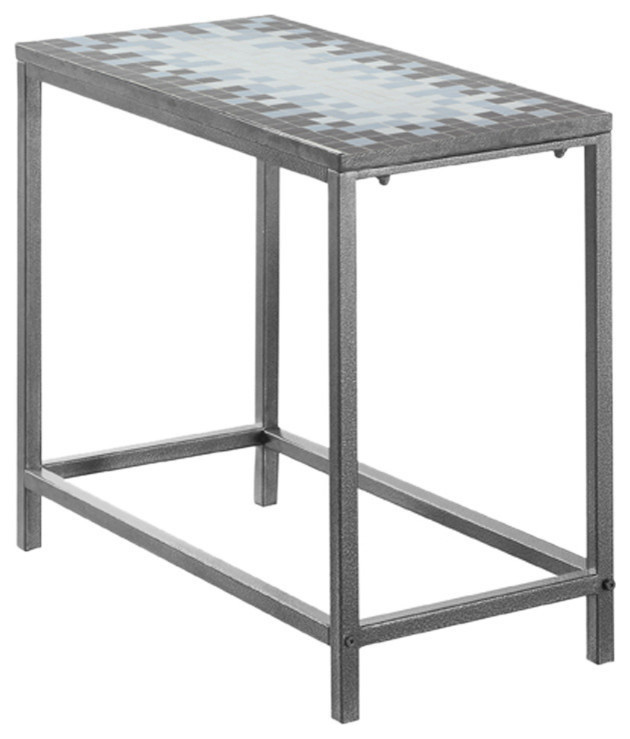 Accent Table Side End Nightstand Lamp Living Room Bedroom Metal Blue   Transitional   Side Tables And End Tables   by Global Discount Store LLC  Houzz