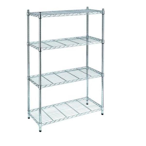 HDX 4-Tier Steel Wire Shelving Unit in Chrome (36 in. W x 54 in. H x 14 in. D) 31436PS-1