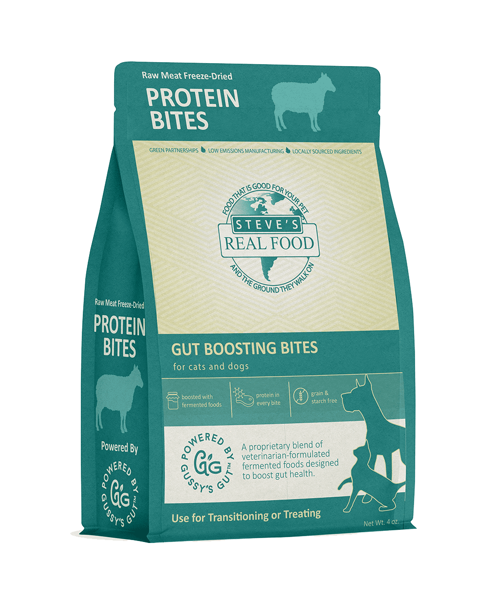 Steves FREEZE-DRIED LAMB Protein Bites Dog and Cat 4 oz;