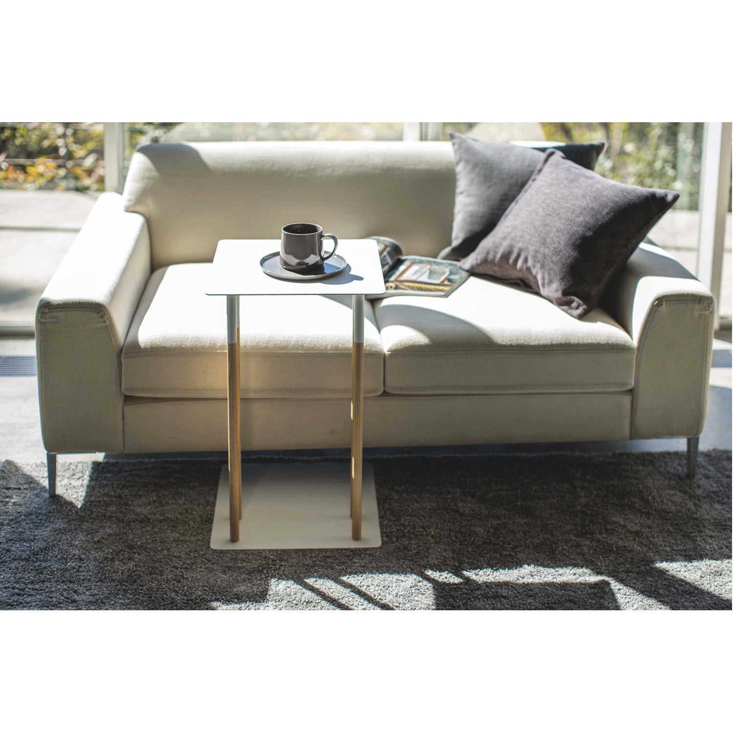 Plain Sliding Couch End Table in Various Colors and Finishes