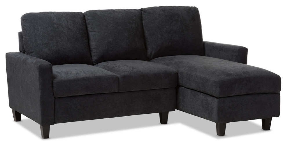 Grayson Reversible Sectional Sofa   Transitional   Sectional Sofas   by Baxton Studio  Houzz