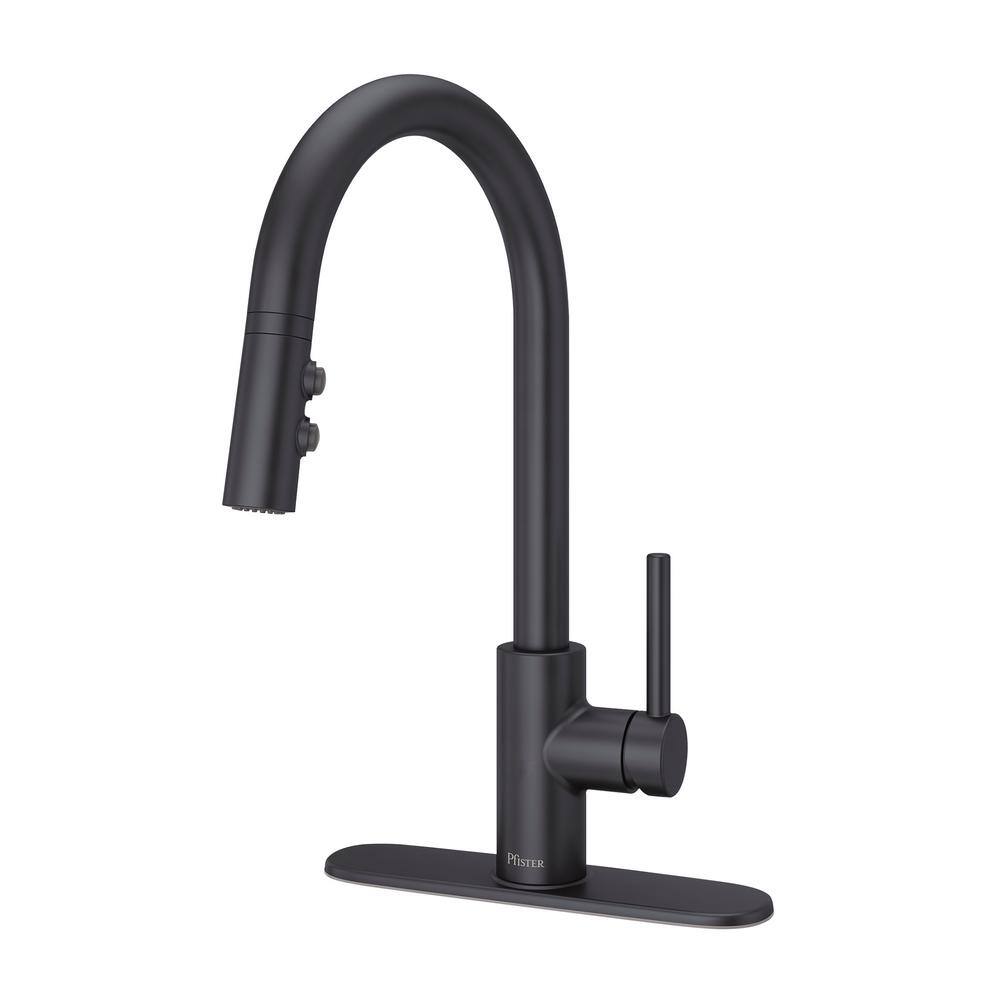 SINKOLOGY Josephine All-in-One Quick-Fit Matte Black Fireclay 33.85 in. 3-Hole Single Bowl Farmhouse Kitchen Sink and Faucet Kit SK450-34MB-SABD