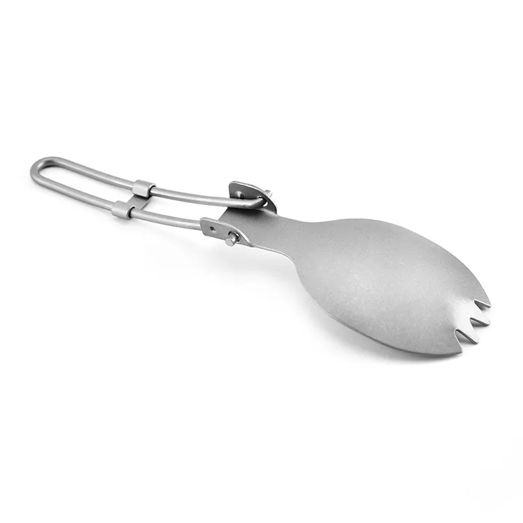 Custom Ultralight 16g Portable Pure Titanium Multifunctional Camping  Spoon For Outdoor