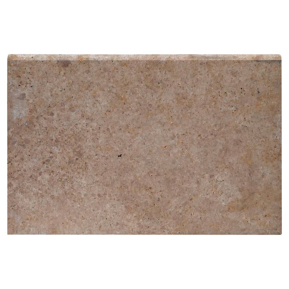 MSI Mediterranean Walnut 2 in. x 16 in. x 24 in. Brushed Travertine Pool Coping (40 Pieces106.8 sq. ft.Pallet) TWAL1624HUF