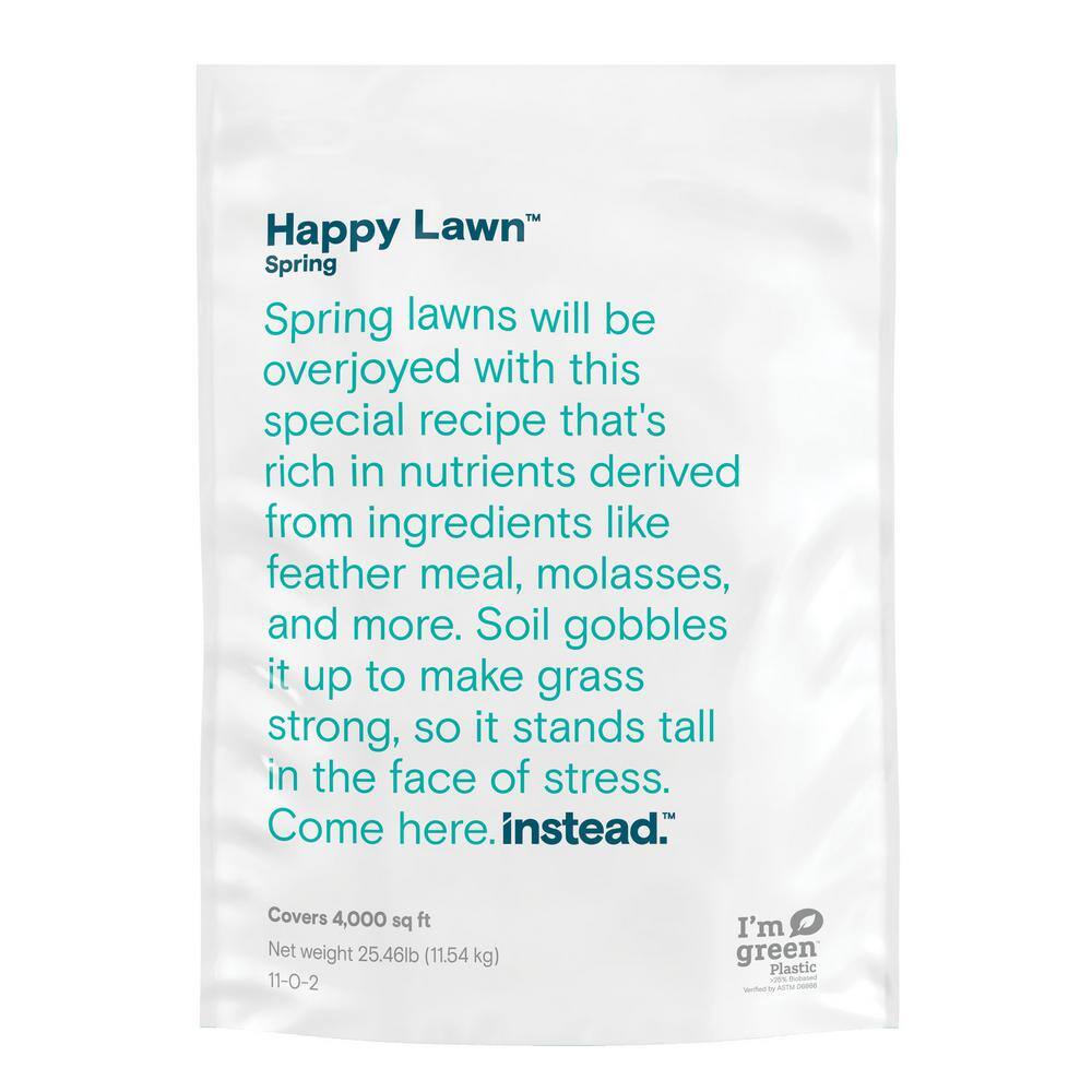 instead Happy Lawn 25.46 lbs. 4000 sq. ft. Spring Dry Lawn Fertilizer 26024-1