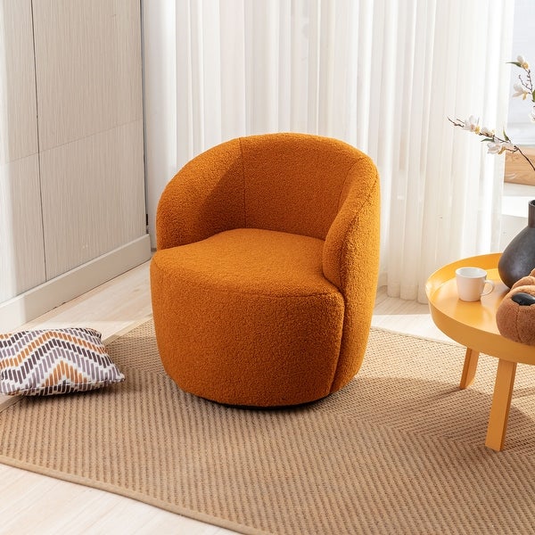 Kata Velvet Fabric Swivel Accent Armchair Barrel Chair